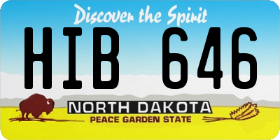 ND license plate HIB646