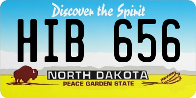 ND license plate HIB656