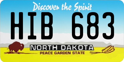 ND license plate HIB683