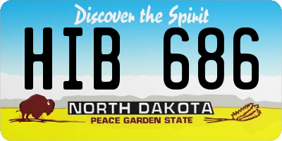 ND license plate HIB686