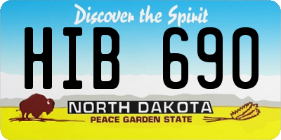ND license plate HIB690
