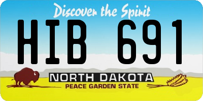ND license plate HIB691
