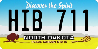 ND license plate HIB711