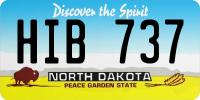 ND license plate HIB737