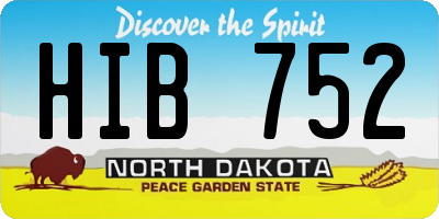ND license plate HIB752