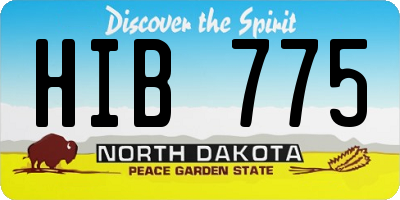 ND license plate HIB775