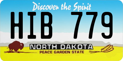 ND license plate HIB779