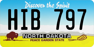 ND license plate HIB797