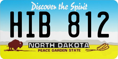 ND license plate HIB812
