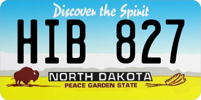 ND license plate HIB827