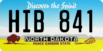 ND license plate HIB841