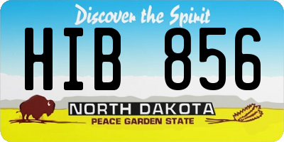 ND license plate HIB856