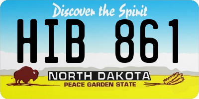 ND license plate HIB861