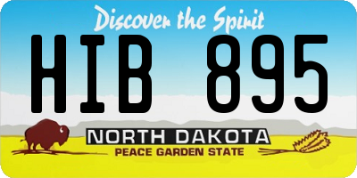 ND license plate HIB895