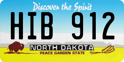ND license plate HIB912