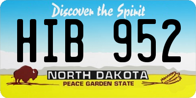 ND license plate HIB952