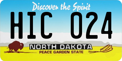 ND license plate HIC024