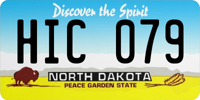 ND license plate HIC079