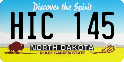 ND license plate HIC145