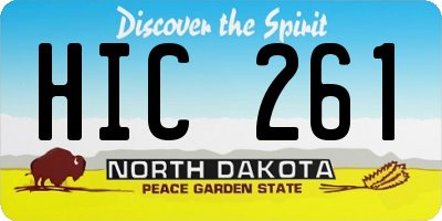 ND license plate HIC261