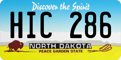 ND license plate HIC286