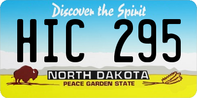 ND license plate HIC295