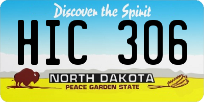 ND license plate HIC306