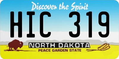 ND license plate HIC319