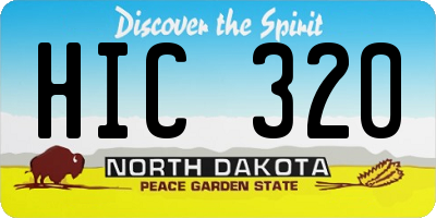 ND license plate HIC320