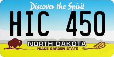 ND license plate HIC450