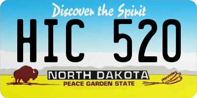 ND license plate HIC520