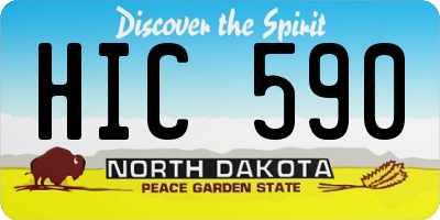 ND license plate HIC590