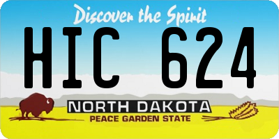 ND license plate HIC624
