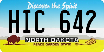 ND license plate HIC642