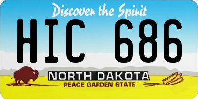 ND license plate HIC686