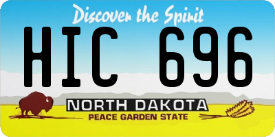 ND license plate HIC696