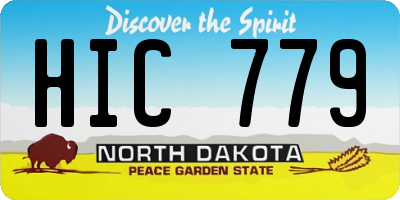 ND license plate HIC779