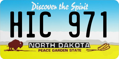 ND license plate HIC971