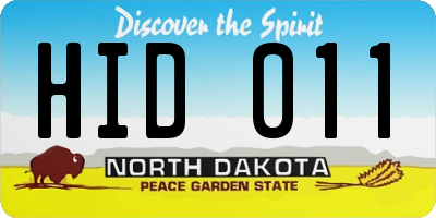 ND license plate HID011