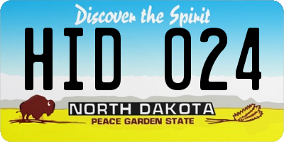 ND license plate HID024
