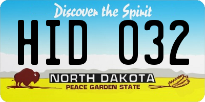 ND license plate HID032