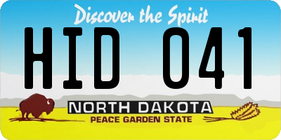 ND license plate HID041