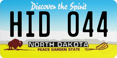 ND license plate HID044