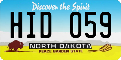 ND license plate HID059