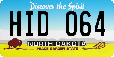 ND license plate HID064