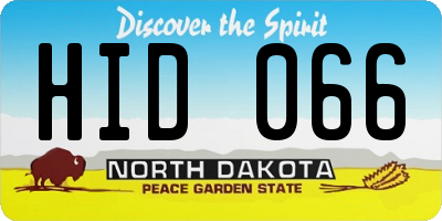 ND license plate HID066