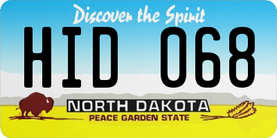 ND license plate HID068
