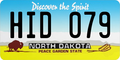 ND license plate HID079