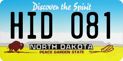 ND license plate HID081