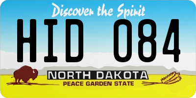 ND license plate HID084